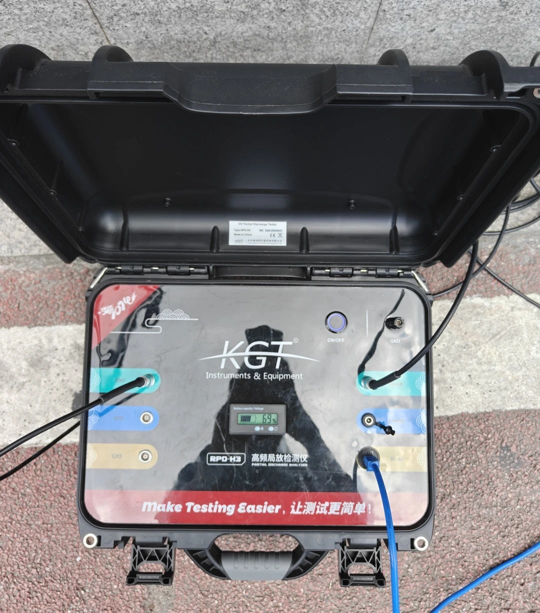 電纜故障檢測現場