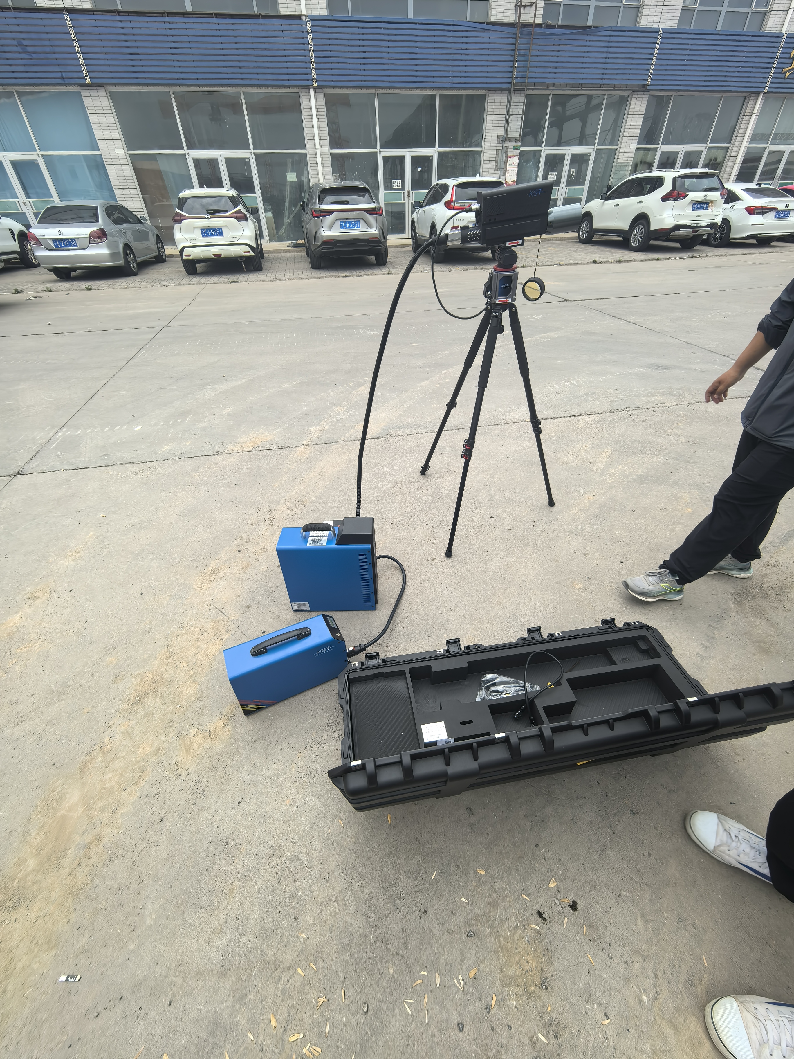 激光清障儀現場